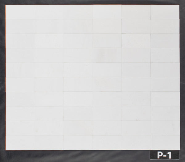 White Thassos 3" x 6" Polished