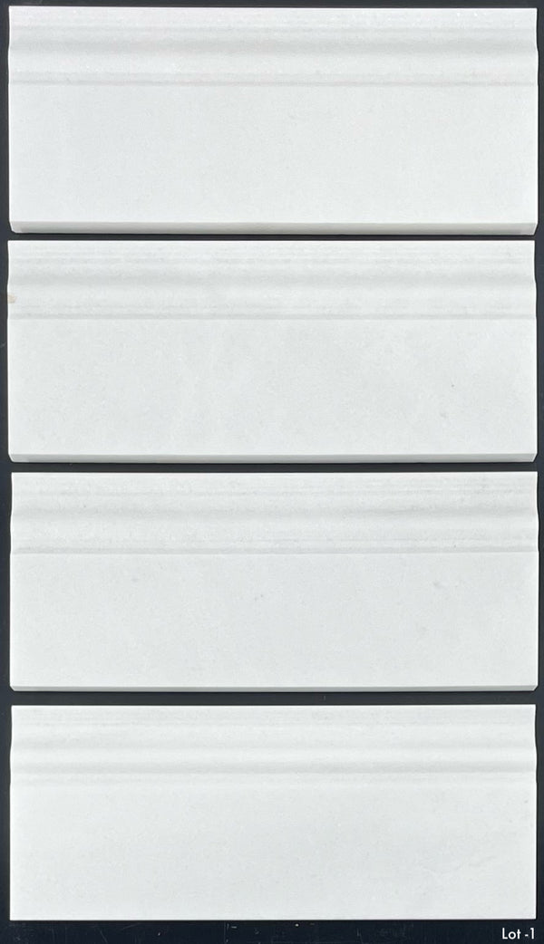 White Thassos Base Molding Polished