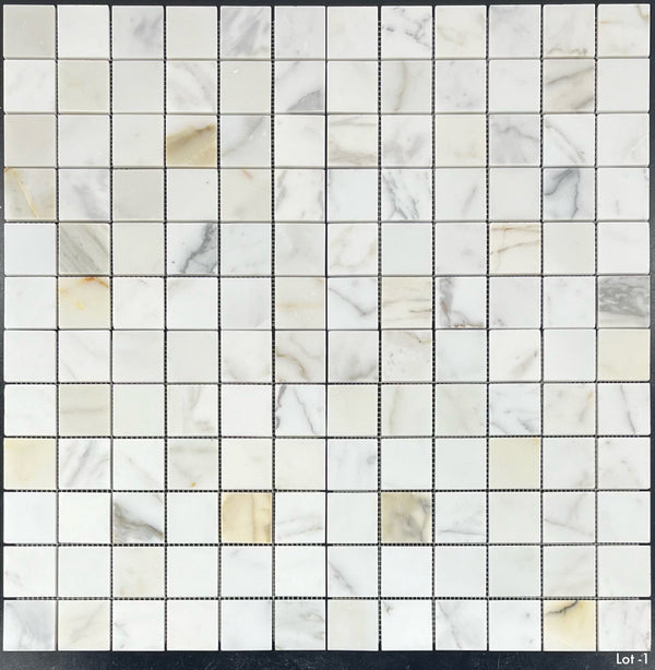 Calacatta Gold 2" x 2" Square Mosaic Honed
