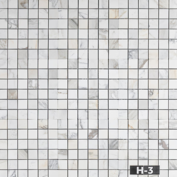 Calacatta Gold 2" x 2" Square Mosaic Honed