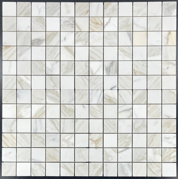 Calacatta Gold 2" x 2" Square Mosaic Honed