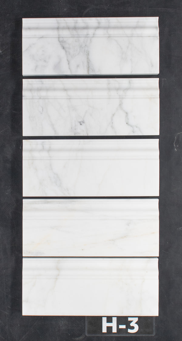 Calacatta Gold Base Molding Honed