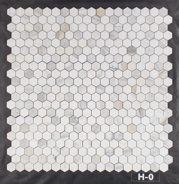 Calacatta Gold 2" Hexagon Mosaic Honed - Elon Tile & Stone