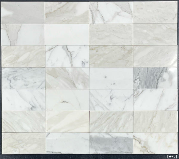 Calacatta Gold 3" x 6" Polished - Elon Tile & Stone