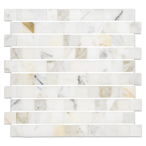 Calacatta Gold 1 1/4" Random Broken Joint Mosaic Honed