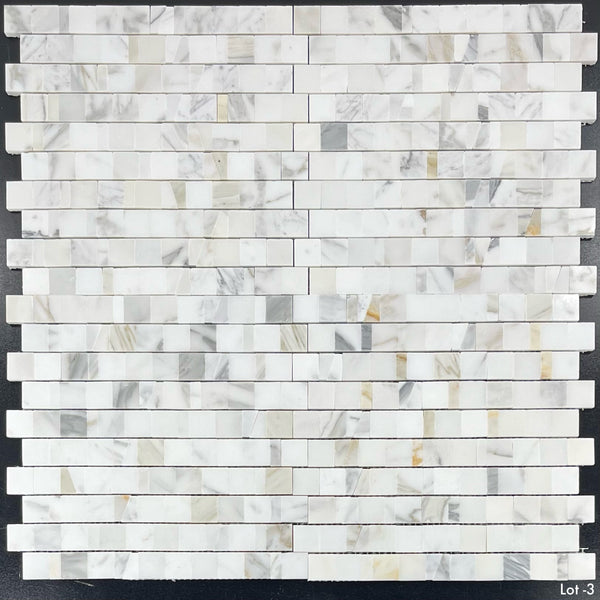 Calacatta Gold 1 1/4" Random Broken Joint Mosaic Polished