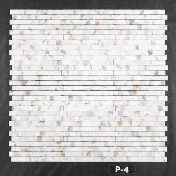 Calacatta Gold 1 1/4" Random Broken Joint Mosaic Polished - Elon Tile & Stone