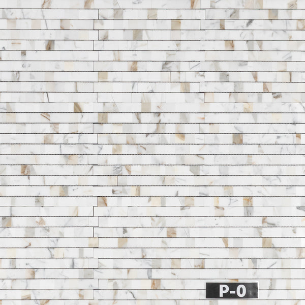 Calacatta Gold 1 1/4" Random Broken Joint Mosaic Polished