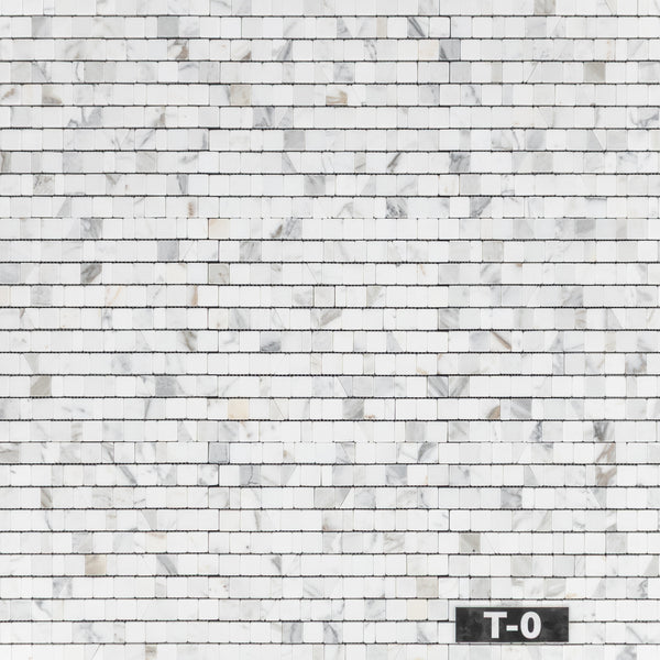 Calacatta Gold 1 1/4" Random Broken Joint Mosaic Tumbled - Elon Tile & Stone