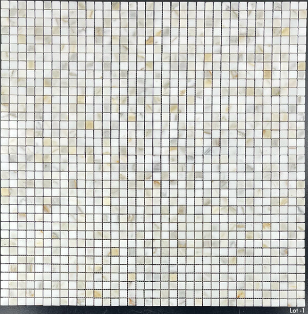Calacatta Gold 5/8" x 5/8" Cuadrado Pulido