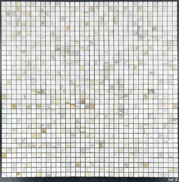 Calacatta Gold 5/8" x 5/8" Cuadrado Pulido