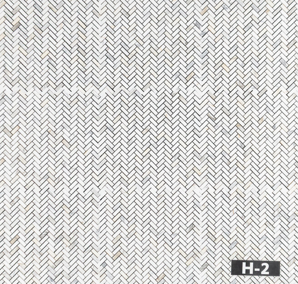 Calacatta Gold Micro Herringbone Mosaic Honed