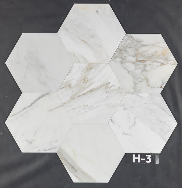 Calacatta 10 1/2" Hexagon Honed