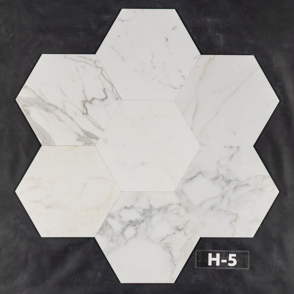 Calacatta Gold 10 1/2" Hexagon Honed
