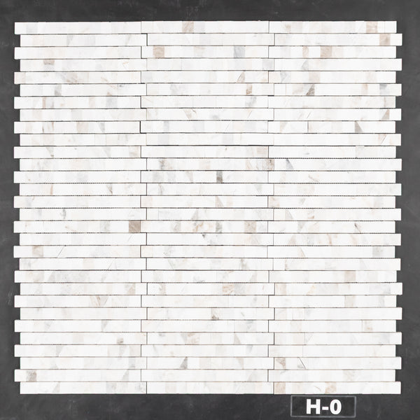 Bianco Oro 1 1/4" Random Broken Joint Mosaic Honed