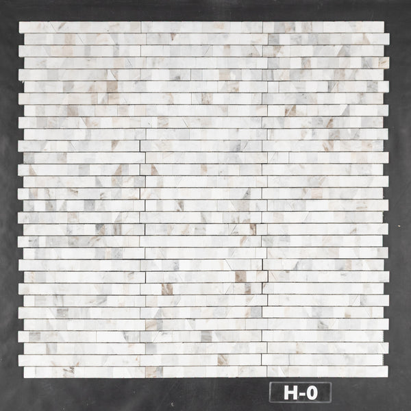 Bianco Oro 1 1/4" Random Broken Joint Mosaic Honed