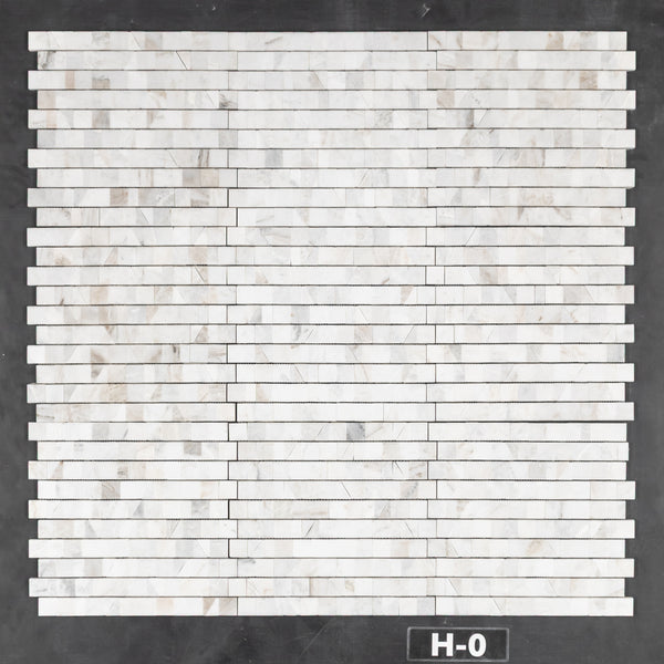 Bianco Oro 1 1/4" Random Broken Joint Mosaic Honed