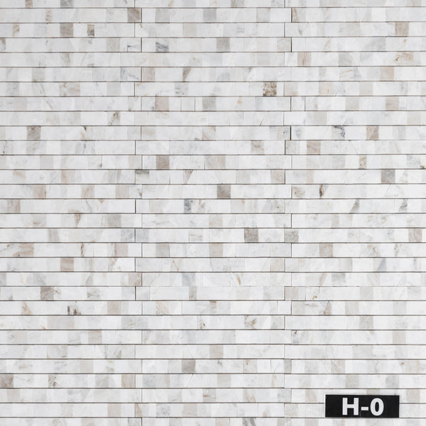 Bianco Oro 1 1/4" Random Broken Joint Mosaic Honed