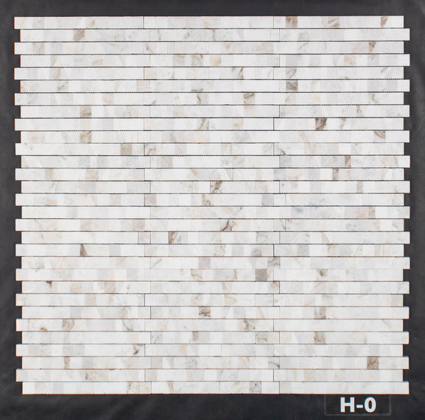 Bianco Oro 1 1/4" Random Broken Joint Mosaic Honed