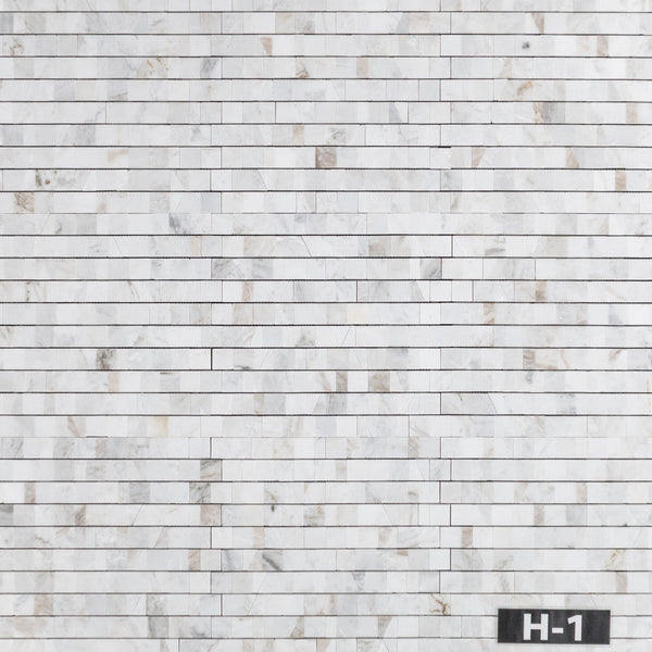 Bianco Oro 1 1/4" Random Broken Joint Mosaic Honed