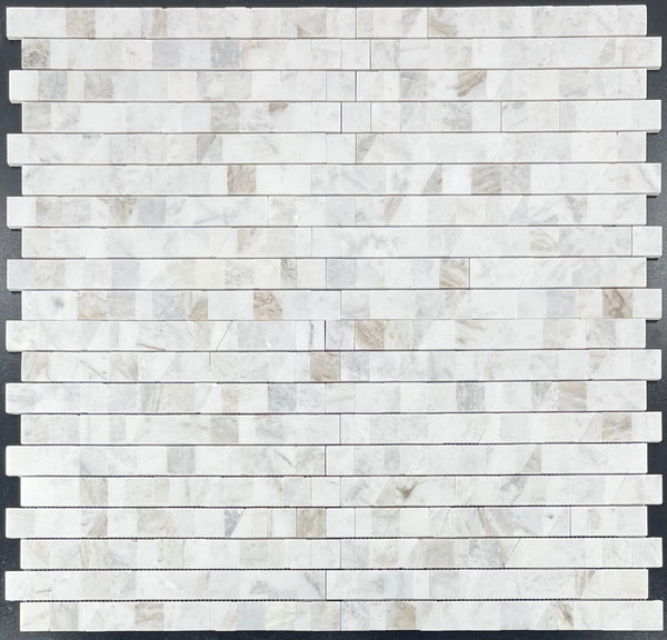 Bianco Oro 1 1/4" Random Broken Joint Mosaic Honed