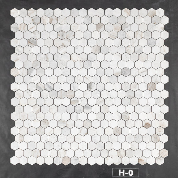 Bianco Oro 2" Hexagon Mosaic Honed - Elon Tile & Stone