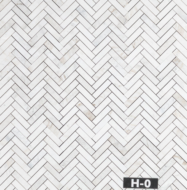 Bianco Oro 1" x 4" Herringbone Mosaic Honed