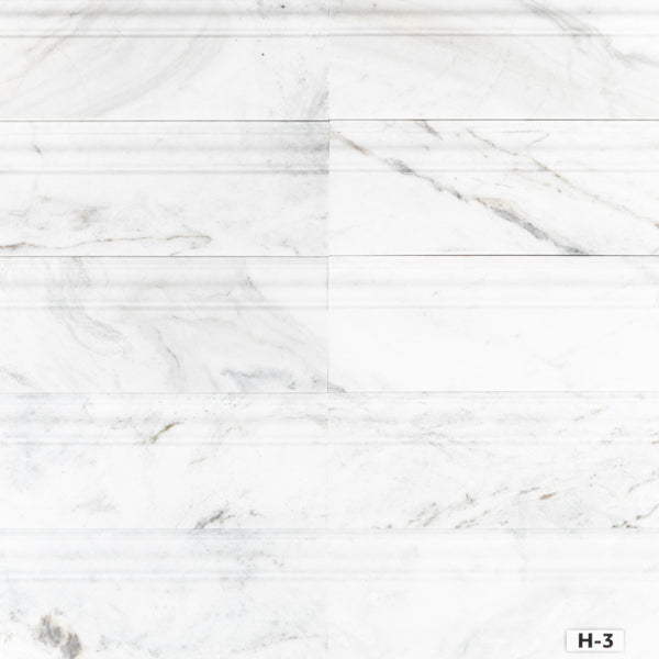 Bianco Oro Base Molding Honed