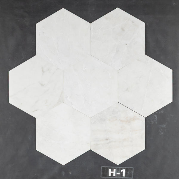 Bianco Oro 10 1/2" Hexagon Honed