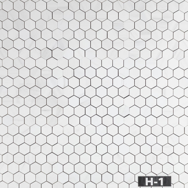 Mosaico hexagonal de dolomita de 2" pulido