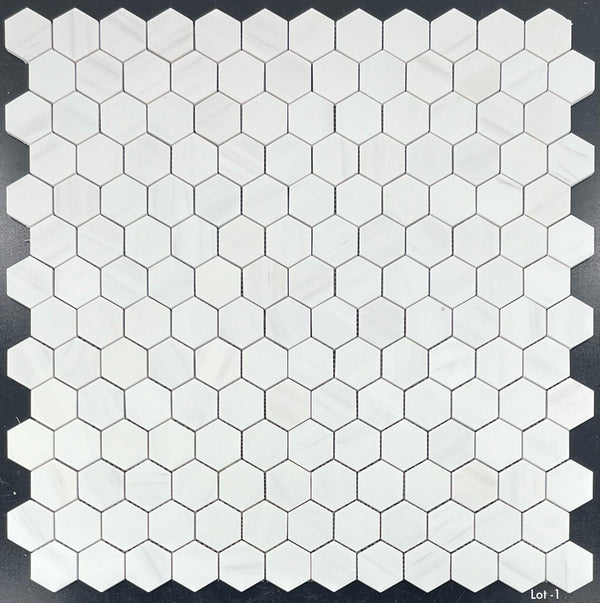 Dolomite 2" Hexagon Mosaic Honed