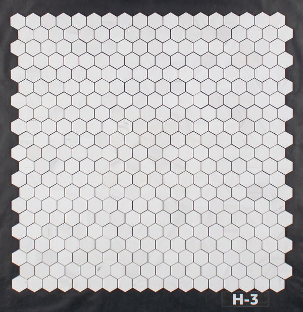 Mosaico hexagonal de dolomita de 2" pulido