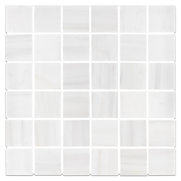 Dolomita mosaico cuadrado de 2" x 2" pulido