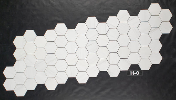 Mosaico hexagonal de dolomita de 5" pulido