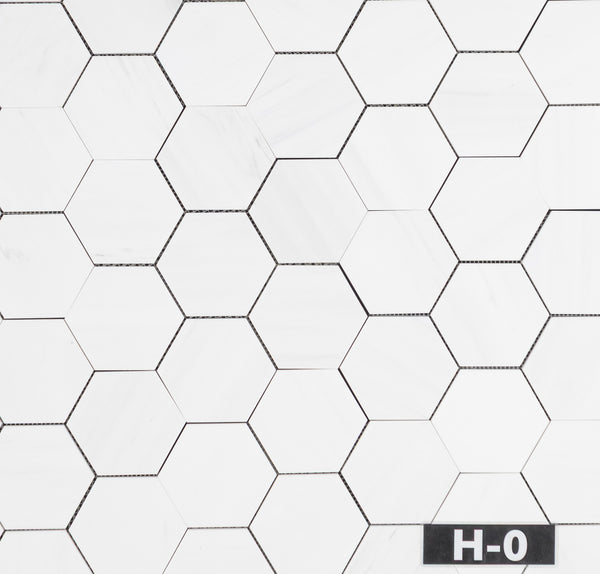 Mosaico hexagonal de dolomita de 5" pulido