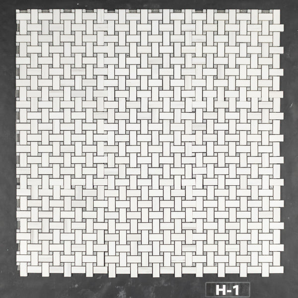 Tejido de cesta de dolomita con mosaico de puntos grises místicos de 3/8" pulido