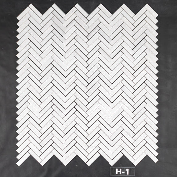 Dolomite 1" x 4" Herringbone Mosaic Honed - Elon Tile & Stone