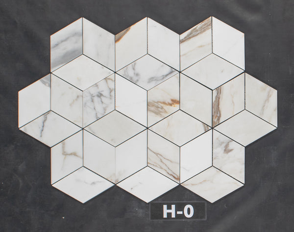 Calacatta Gold Trillium Mosaic Honed