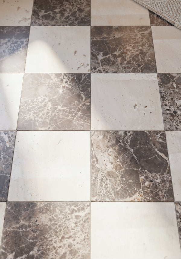 Alba Nova & Espresso 10" Checkerboard Tumbled