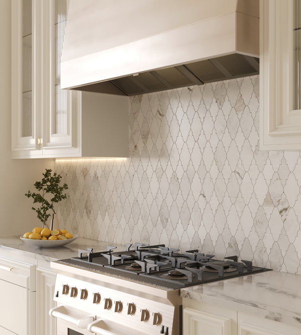 Bianco Oro Elisa Mosaic Honed