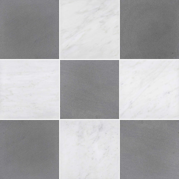 Grey Basalt & Pearl White Checkerboard