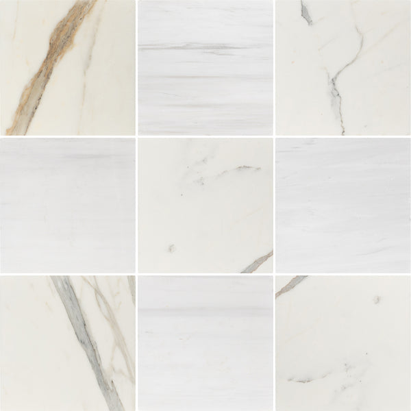 Calacatta Gold & Dolomite 10" Checkerboard Tumbled