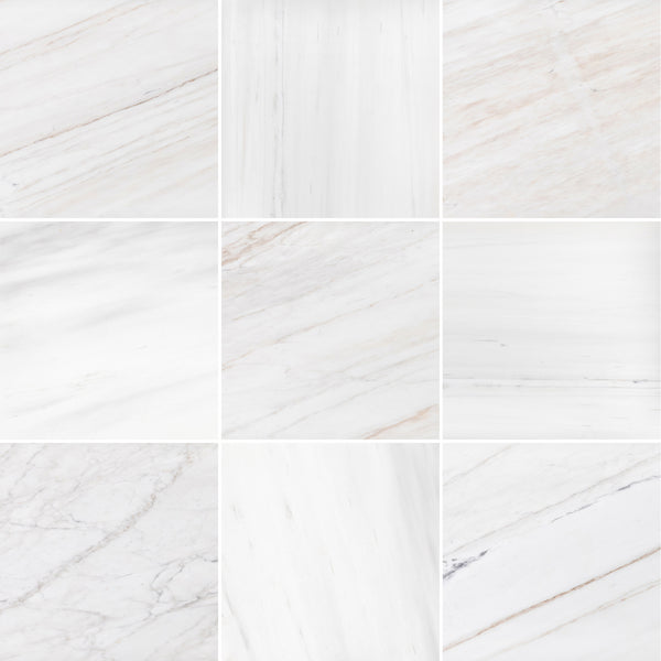 Vena D'Oro & Select Dolomite 12" Checkerboard Honed