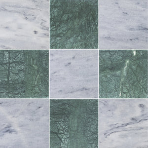 Blue Mist & Notte Verde 12" Checkerboard Honed - Elon Tile & Stone