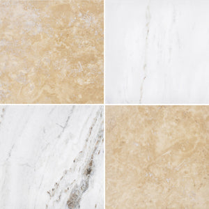 Light Ivory Travertine & Bianco Oro 24