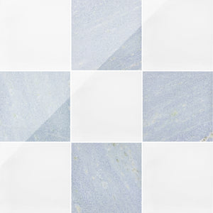 White Thassos & Blue Celeste 12