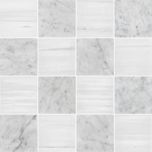 Dolomite & Bianco Carrara 4" Checkerboard Honed - Elon Tile & Stone