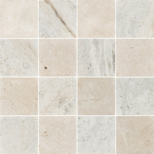 Alba Nova & Bianco Oro 4" Checkerboard Tumbled