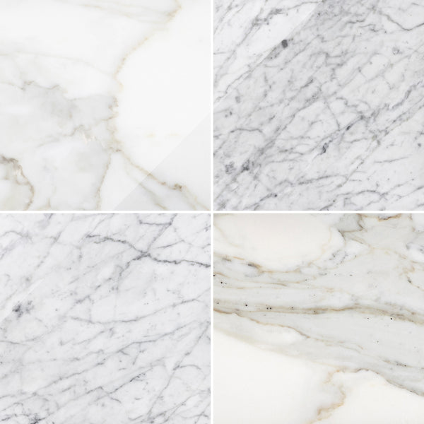 Calacatta Gold & Bianco Carrara 18" Checkerboard Polished