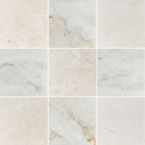 Alba Nova 4" x 4" Honed & Bianco Oro 4" x 4" Honed Checkerboard Board - Elon Tile & Stone